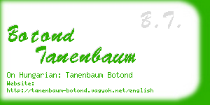 botond tanenbaum business card